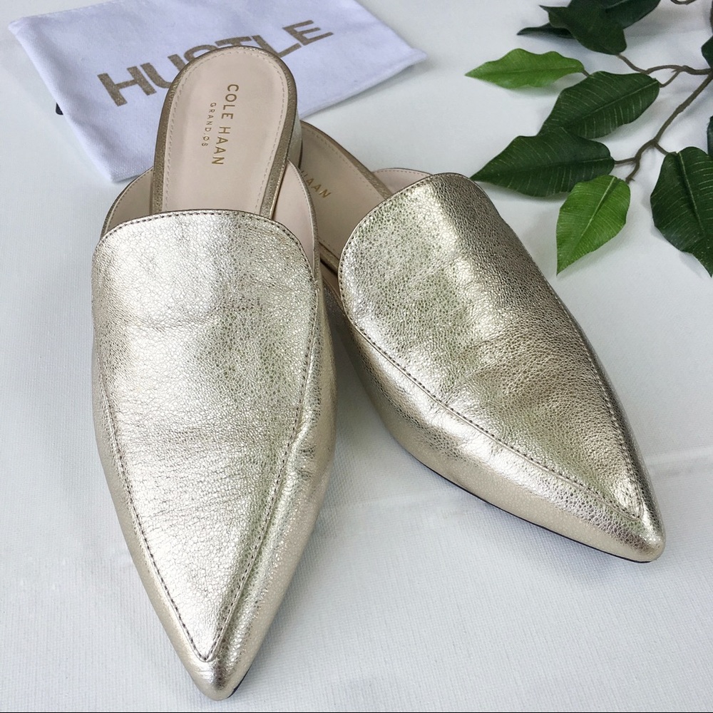 Cole Haan Piper Mule in Platino Silver Glitter